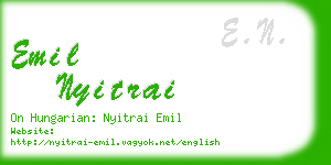 emil nyitrai business card